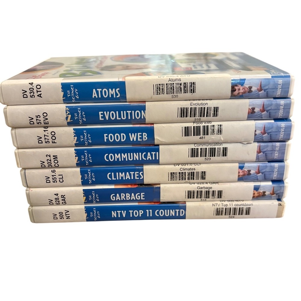 Disney Bill Nye The Science Guy Science DVD Lot Ecology Chemistry Climate 7pc